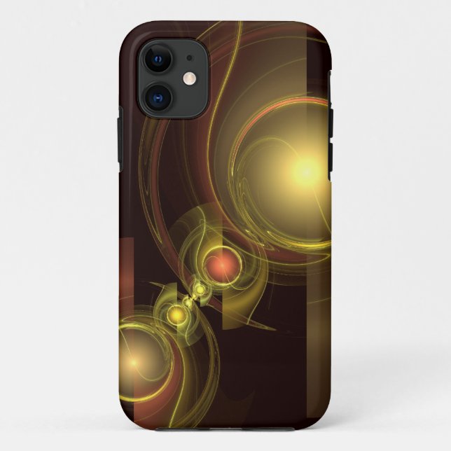Intimate Connection Golden Energy Abstract Art Case-Mate iPhone Case (Back)