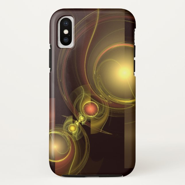 Intimate Connection Golden Energy Abstract Art Case-Mate iPhone Case (Back)