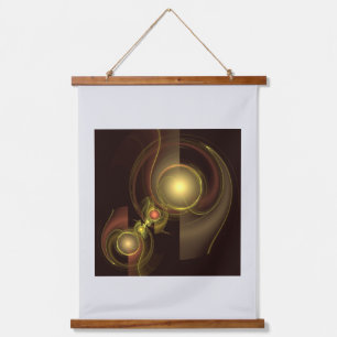 Intimate Connection Golden Energy Abstract Art Hanging Tapestry