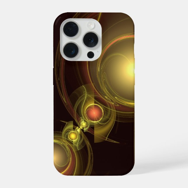 Intimate Connection Golden Energy Abstract Art iPhone Case (Back)