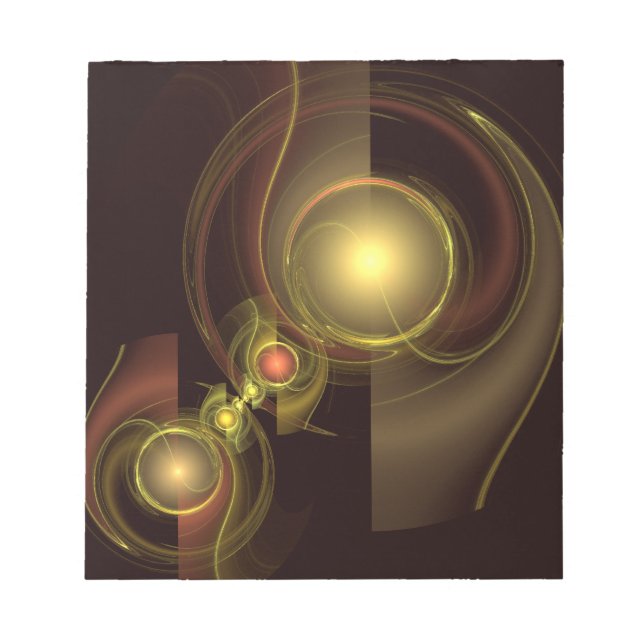 Intimate Connection Golden Energy Abstract Art Notepad (Front)