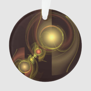Intimate Connection Golden Energy Abstract Art Ornament
