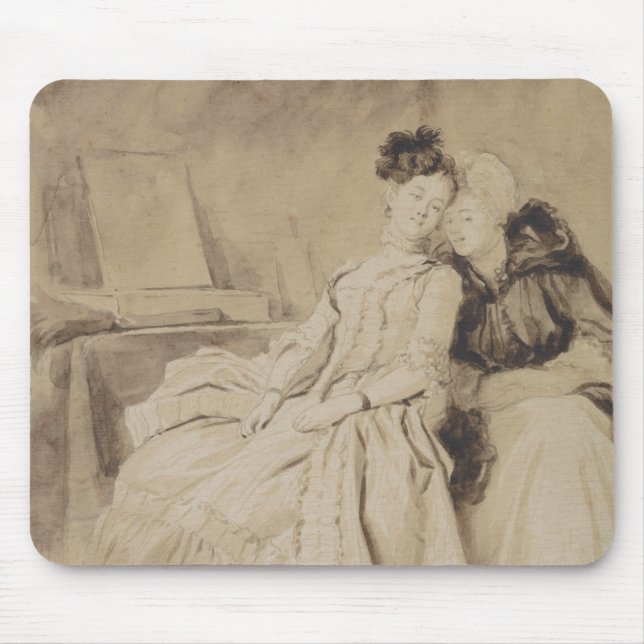 Intimate Conversation by Fragonard Mouse Pad (Front)