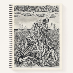 Intimidation, india ink drawing notebook