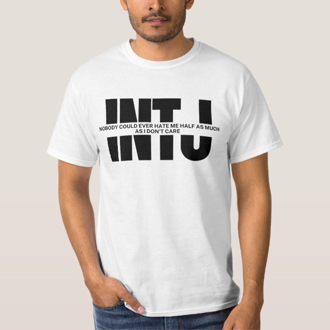 INTJ mind humour Funny Saying Minimalist INTJ funn T-Shirt (Front)