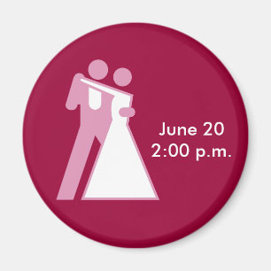 Int'l Sign for Bride & Groom Magnet