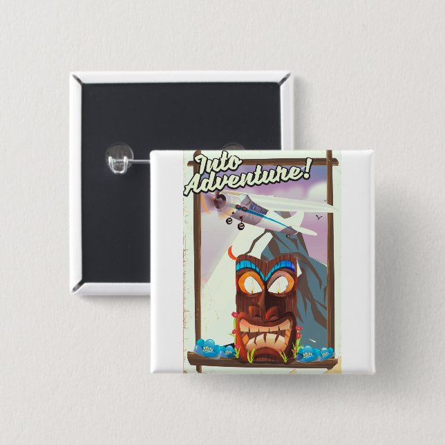 into adventure! 15 cm square badge (Front & Back)