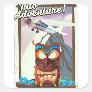 into adventure! square sticker