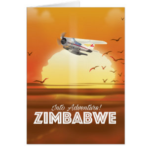Into Adventure! Zimbabwe travel poster