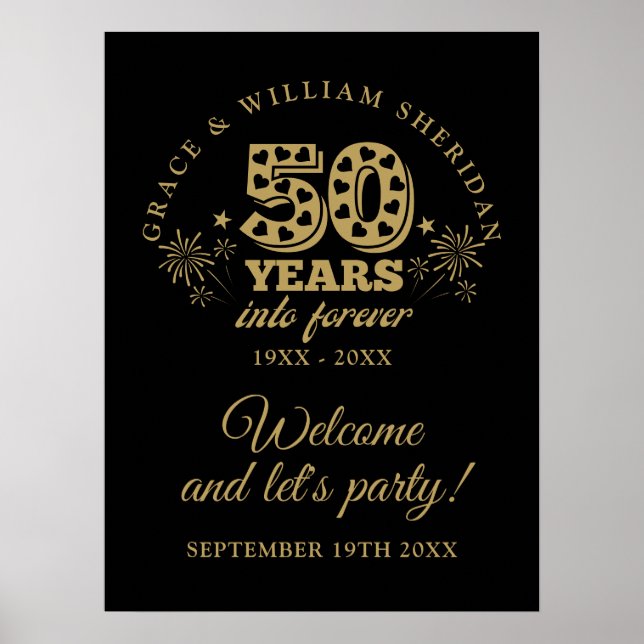 Into Forever 50th Anniversary Welcome Sign (Front)