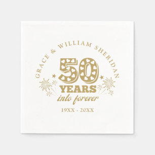 Into Forever 50th Wedding Anniversary Napkin