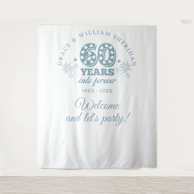 Into Forever 60th Anniversary Photo Backdrop Tapestry (Front)