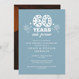 Into Forever 60th Wedding Anniversary Photo Invitation