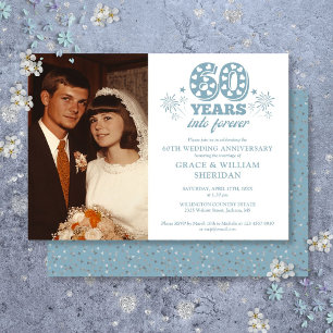 Into Forever 60th Wedding Anniversary Photo Invitation