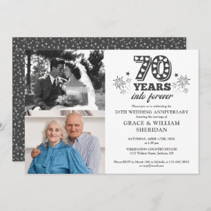 Into Forever 70th Wedding Anniversary 2 Photo Invitation