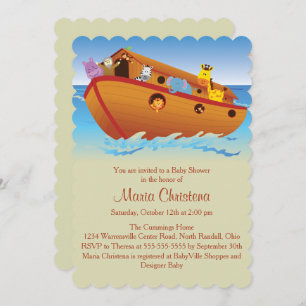 Into The Ark Baby Shower Invitation