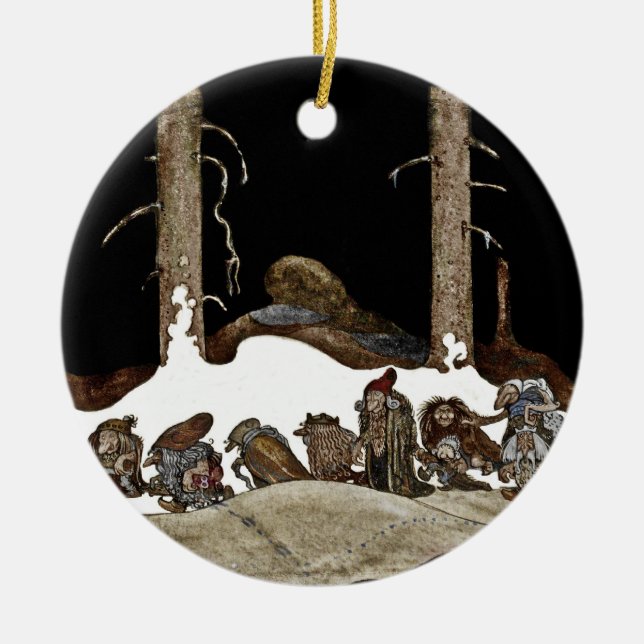 Into the Christmas Night - Ceramic Ornament (Front)