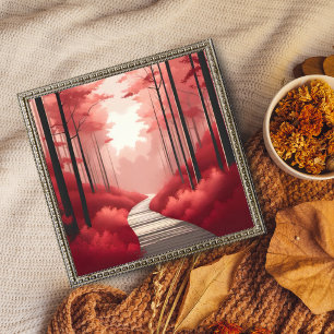 Into the Crimson Woods Photo Print