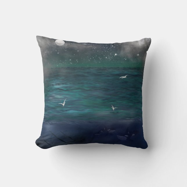 Into The Deep - Sea Ocean themed Cushion (Front)