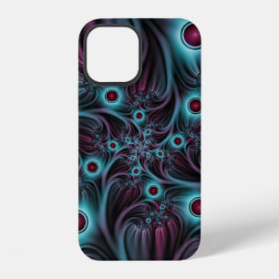 Into the Depth Blue Pink Abstract Fractal Art iPhone 12 Case