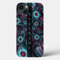 Into the Depth Blue Pink Abstract Fractal Art Name