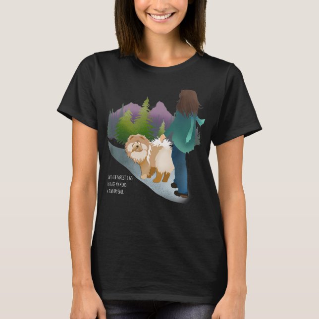 INTO THE FOREST I GO -  Chow Teeshirt-black T-Shirt (Front)