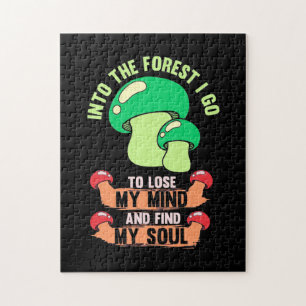 Into The Forest Mushroom Hunter Go Jigsaw Puzzle