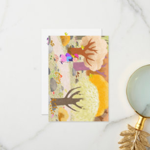 Into the forest note card illustration 