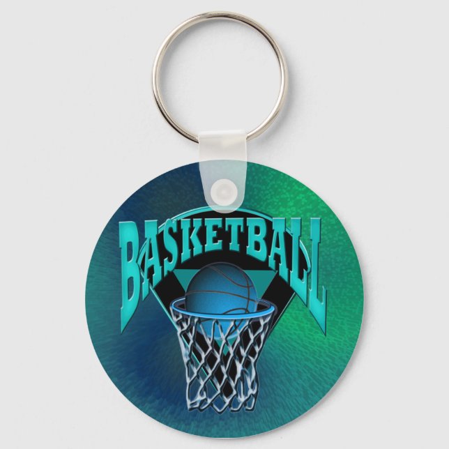 Into The Hoop Basketball and Backboard Key Ring (Front)
