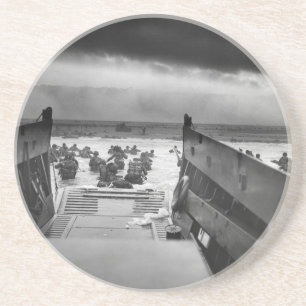 Into The Jaws Of Death LCVP World War II Omaha Coaster