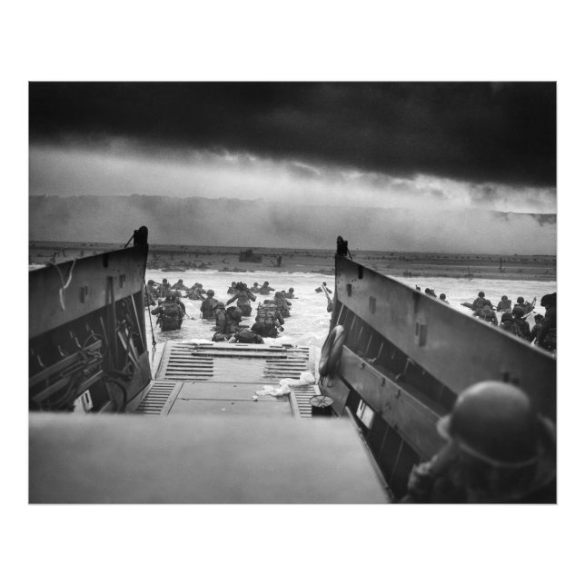 Into The Jaws Of Death LCVP World War II Omaha Photo Print (Front)