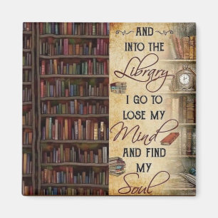 Into the Library I Go Magnet