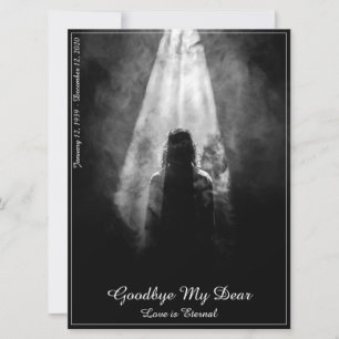 Into the Light - Goodbye My Dear Memorial Card