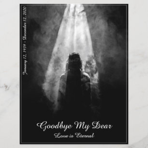 Into the Light - Goodbye My Dear Memorial Card