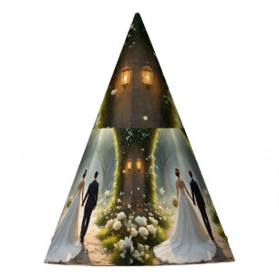 Into the Mystic: Newlyweds' Journey  Party Hat