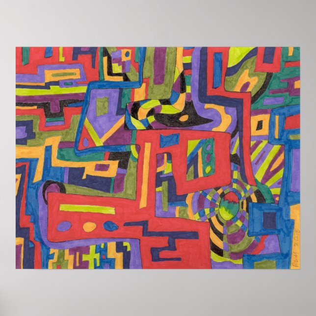 Into the Net, abstract Poster (Front)