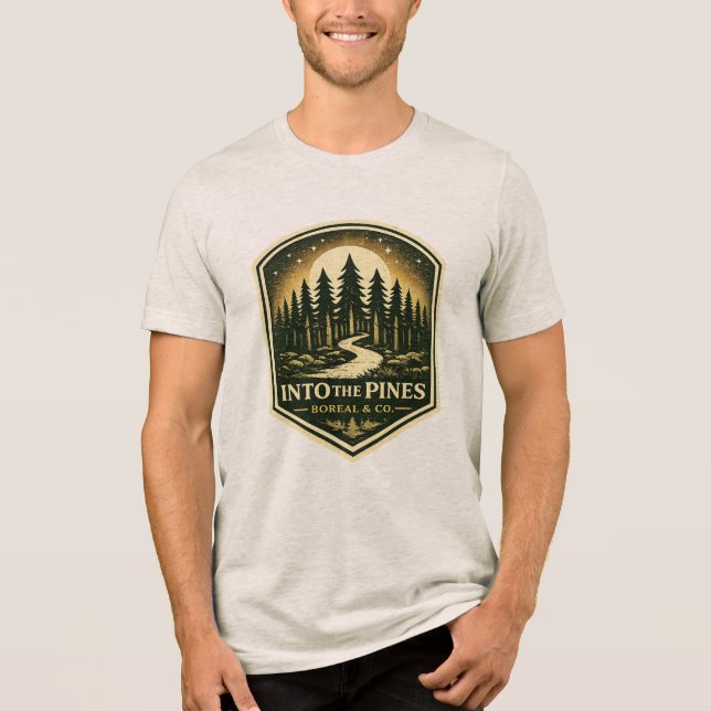 INTO THE PINES Tri-Blend SHIRT (Front)