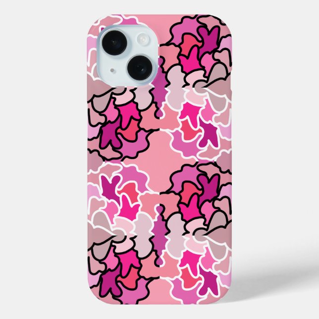 Into The Pink Mid Century Geometric Pattern Art Case-Mate iPhone Case (Back)