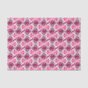 Into The Pink Mid Century Geometric Pattern Art Tissue Paper