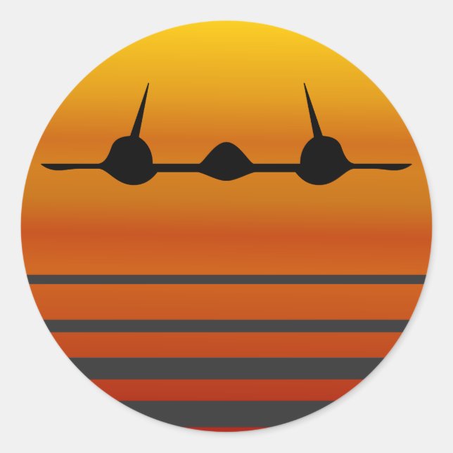 Into the Sunset - The Blackbird Classic Round Sticker (Front)