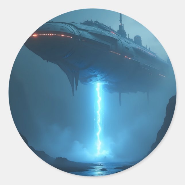 Into The Void – Deep Space Abstract Classic Round  Sticker (Front)