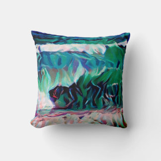 Into the Waves Abstract Art Cushion