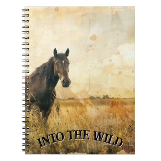 Into the Wild Horse Spiral Notebook