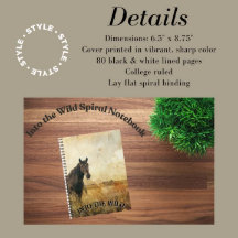 Into the Wild Horse Spiral Notebook