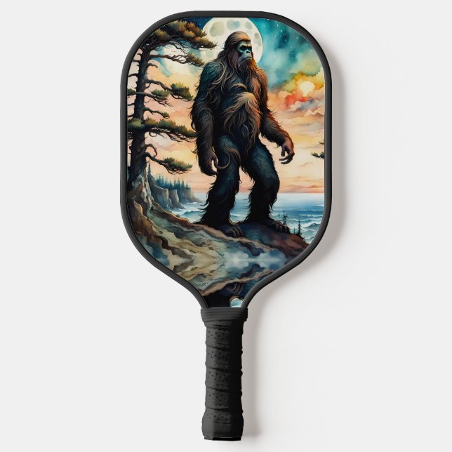 Into the Wild-Sasquatch Standing on Ridge Pickleball Paddle (Back)