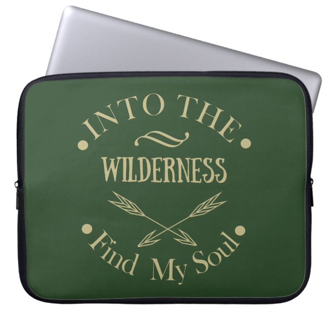 into the wilderness find my soul laptop sleeve (Front)