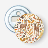 Into the woods/Autumn deer on off white