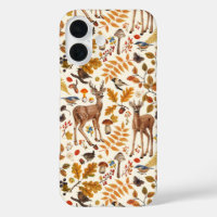 Into the woods/Autumn deer on off white