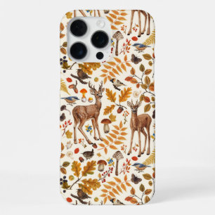 Into the woods/Autumn deer on off white iPhone 16 Pro Max Case