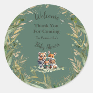 Into the Woods: Baby Shower Thank You Classic Round Sticker